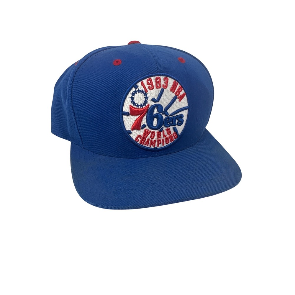 Mitchell & Ness Philadelphia 76ers 1983 NBA Champions Snapback Hat OSFA Blue Red